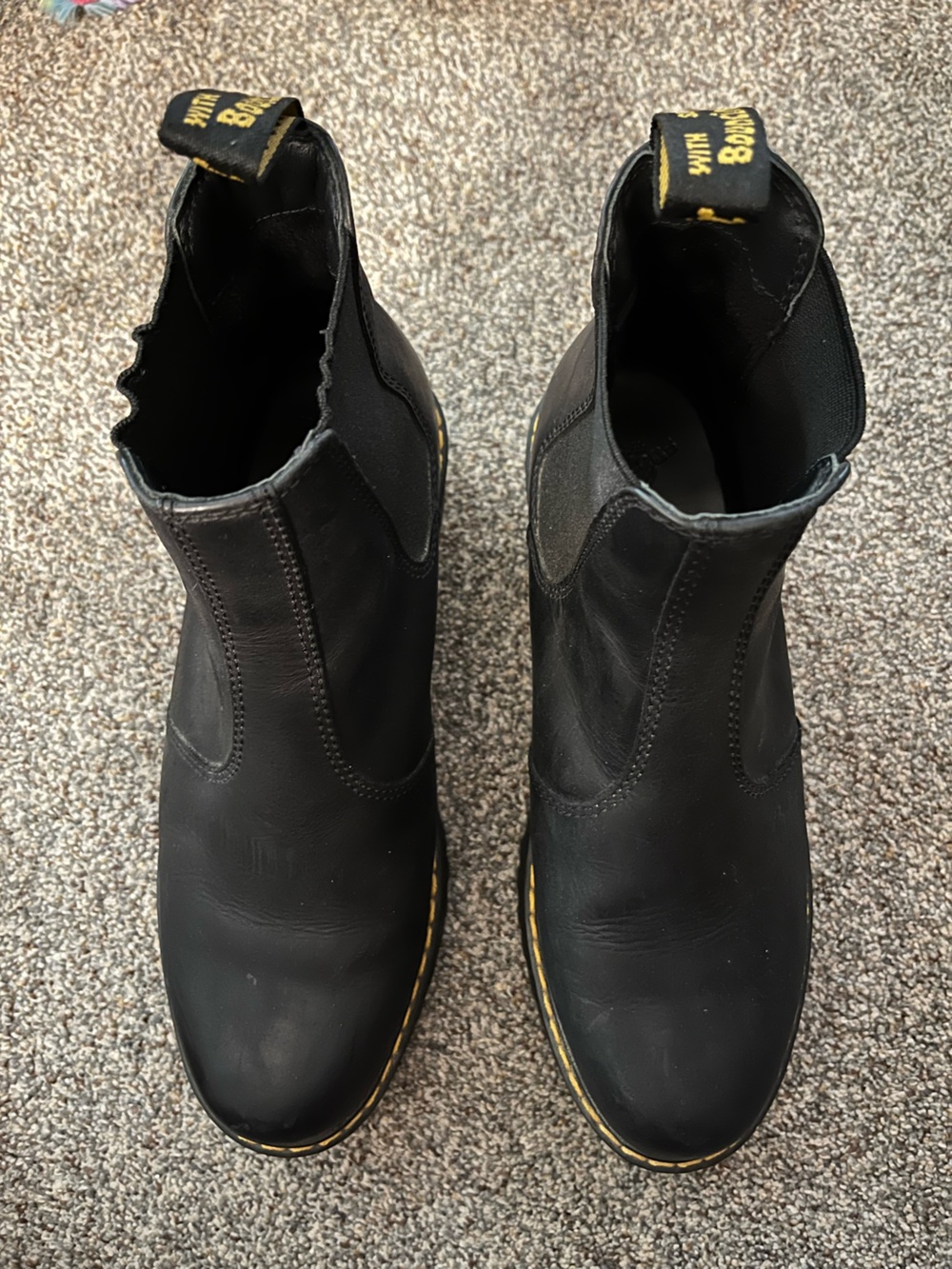 Dr. Martens Black Leather Rometty Platform Chelsea Boots